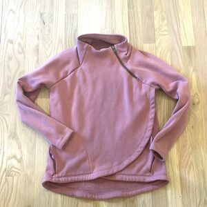Athleta Cozy Karma twist neck sweatshirt dusty rose Small